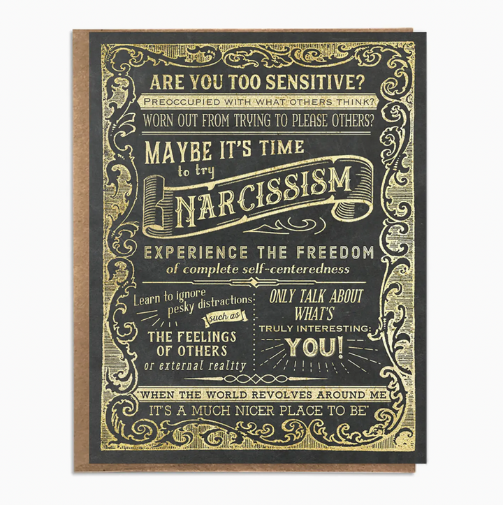 try narcissism card - ZD8