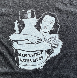 Vermont Maple Syrup Saves Lives T- Shirt - Heather Slate