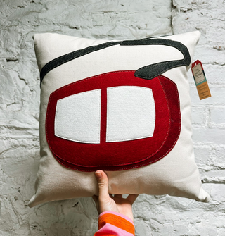 Red Gondola Pillow - 18"x18"
