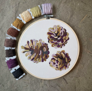 DIY Embroidery Kit 8" - Pinecones