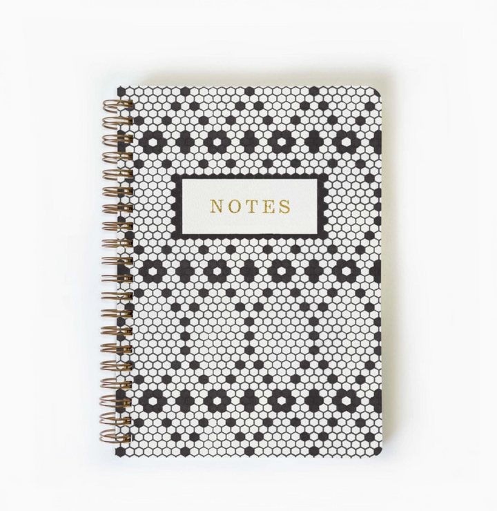 Retro Tile Notebook Lined Journal - Small
