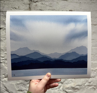 Indigo Mountains Print - 8x10