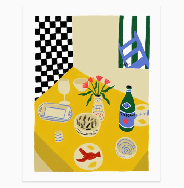 Dining Table Print - 11 x 14