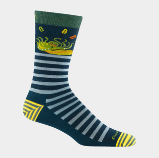 Darn Tough Men's Animal Haus Crew Sock - Dark Teal 6066