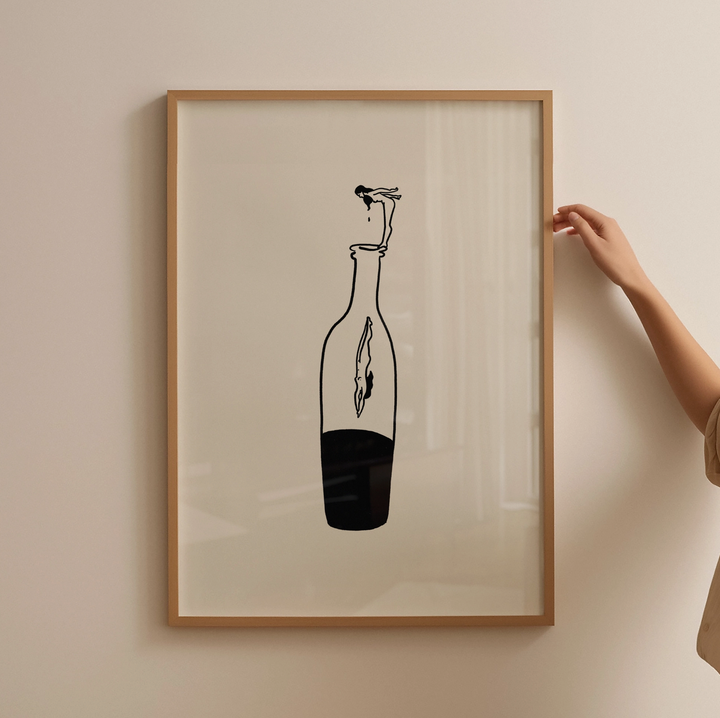 Wine Dive Print - 11x14