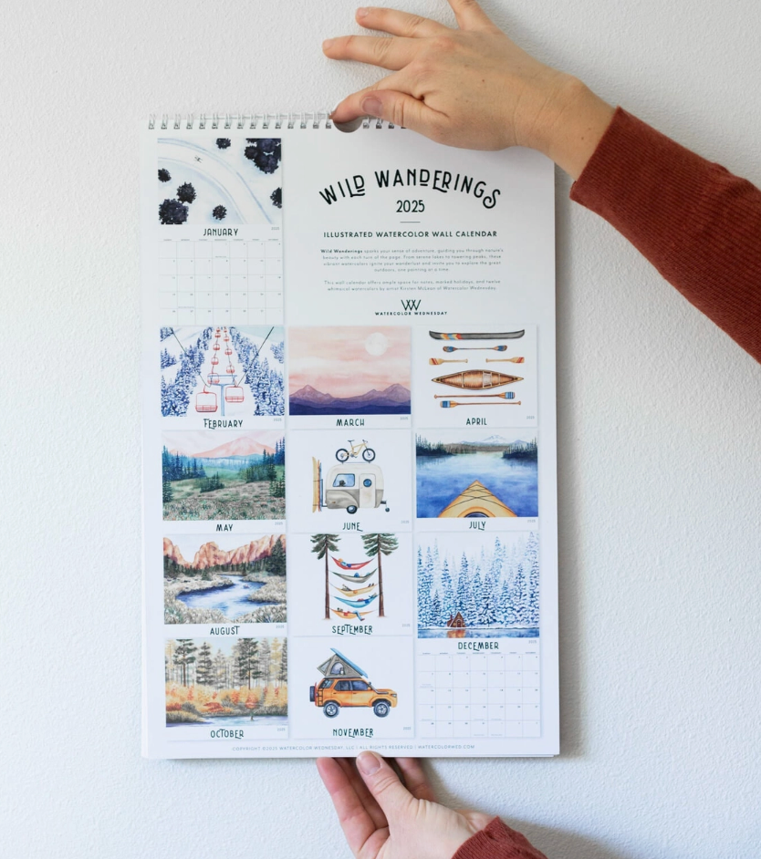 Wild Wanderings 2025 Wall Calendar