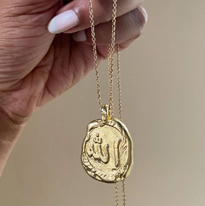 Allah Coin Necklace - Solid Brass