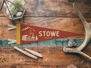 Stowe Vermont Felt Mini Pennant