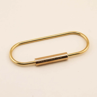 Brass Oval Key Ring Keychain