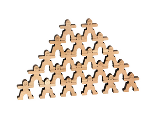 Wooden Stacking Dudes Toy - 20 piece