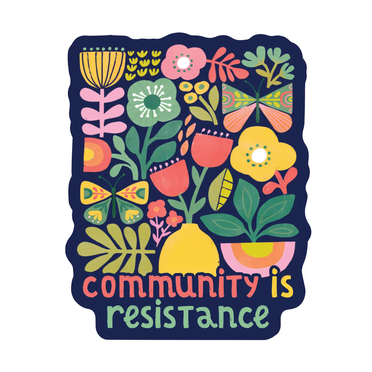 Community is Resistance Sticker - Common Deer