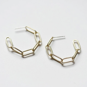 Brass Large Stud Earrings - EA-TL-109