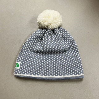 Custom Moriarty Pom Hat - Grey/ White Flecks
