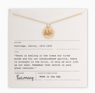 Trees Round Charm Necklace