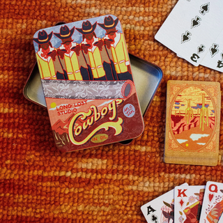 Cowboys in a Tin Playing Cards Set