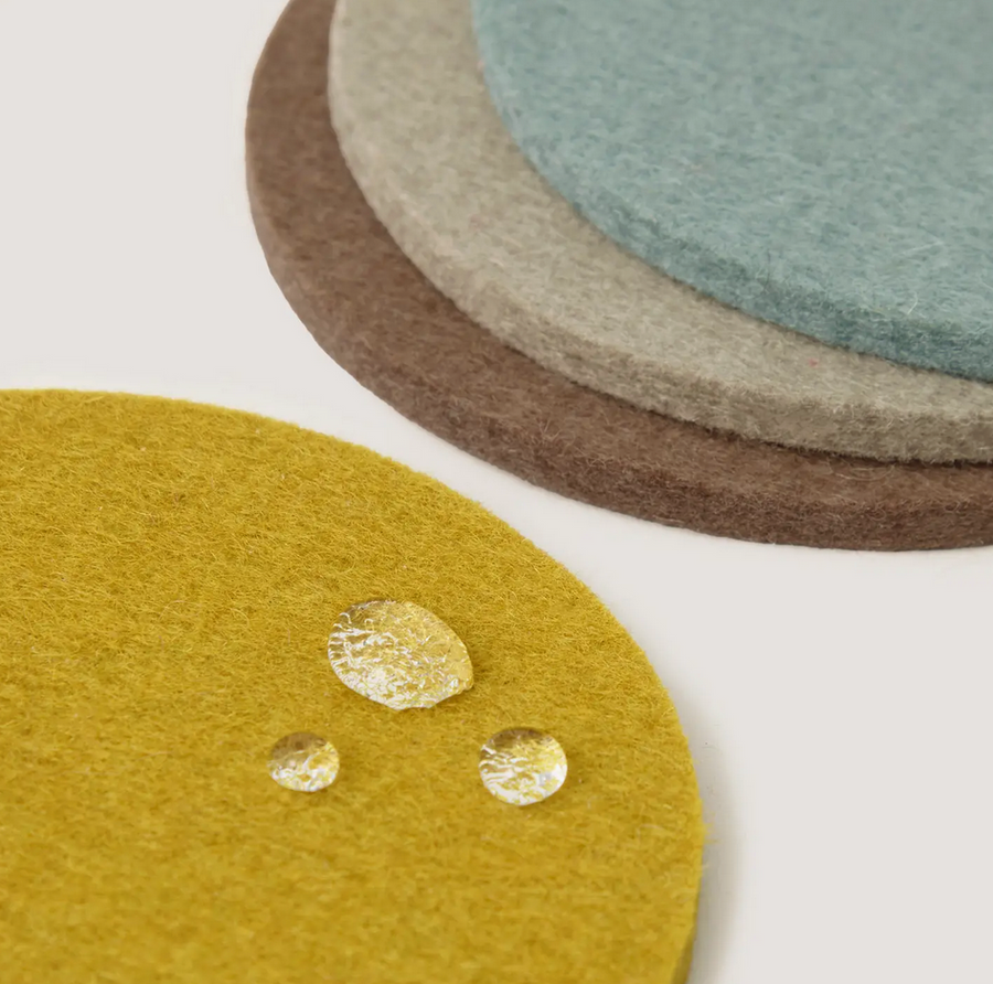 Bierfizl Round Felt Coasters - London Fog