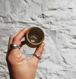 Laura White Speckled Toothpick Holder