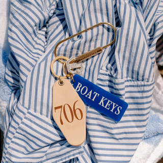 Brass Oval Key Ring Keychain