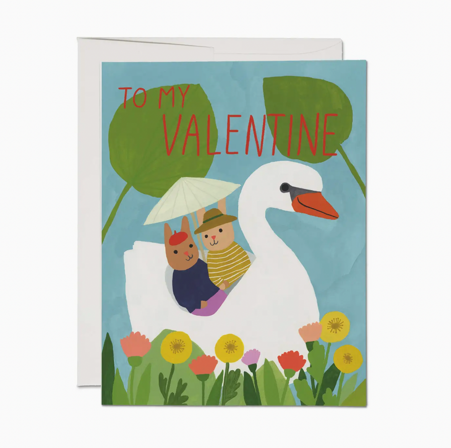 swan lake valentine card - RC7