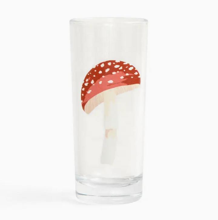 Red Cap Mushrooms Tall Juice Glass