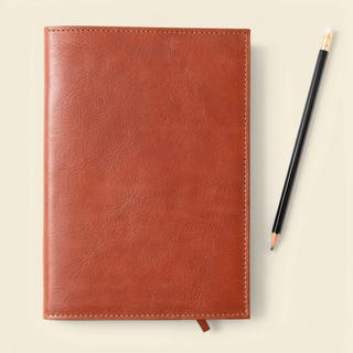 Refillable A5 Leather Notebook Cover-Chocolate