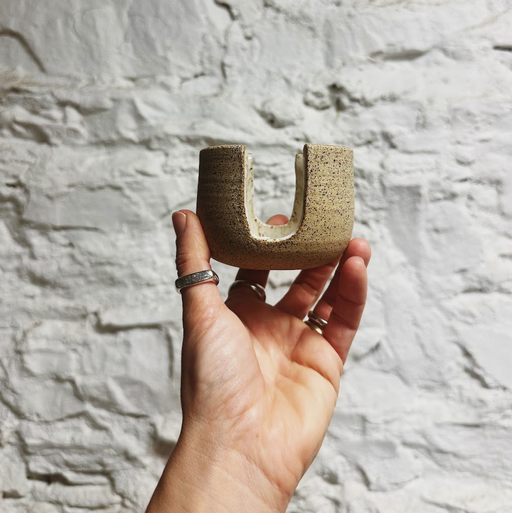 Laura White Pottery Speckled Sponge Holder