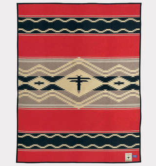 Pendleton American Indian College Fund Twin Jaquard Blanket - Water Red Multi ZE788