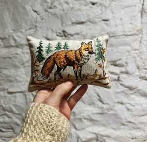 Embroidered Fox Balsam Pillow