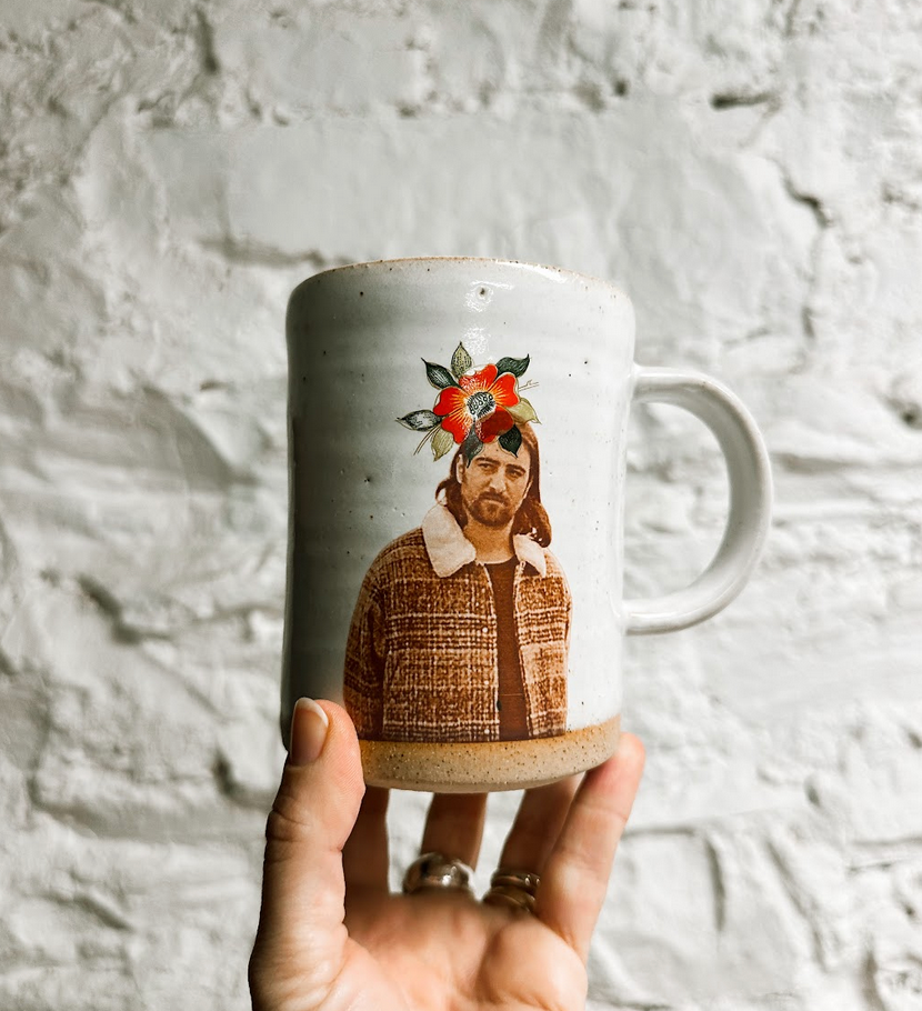 Noah Kahan with Flowers Handmade Mug