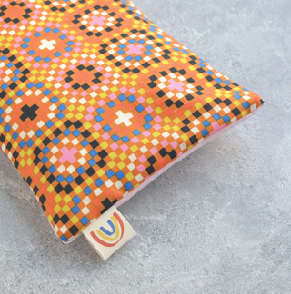 Oversized Lavender Eye Pillow - Granny Squares Cotton