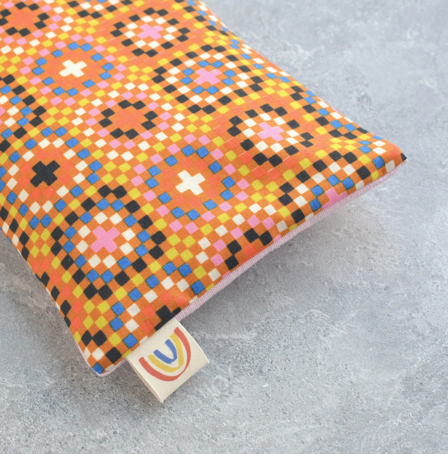 Oversized Lavender Eye Pillow - Granny Squares Cotton