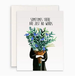 no words flower bouquet card - LS3