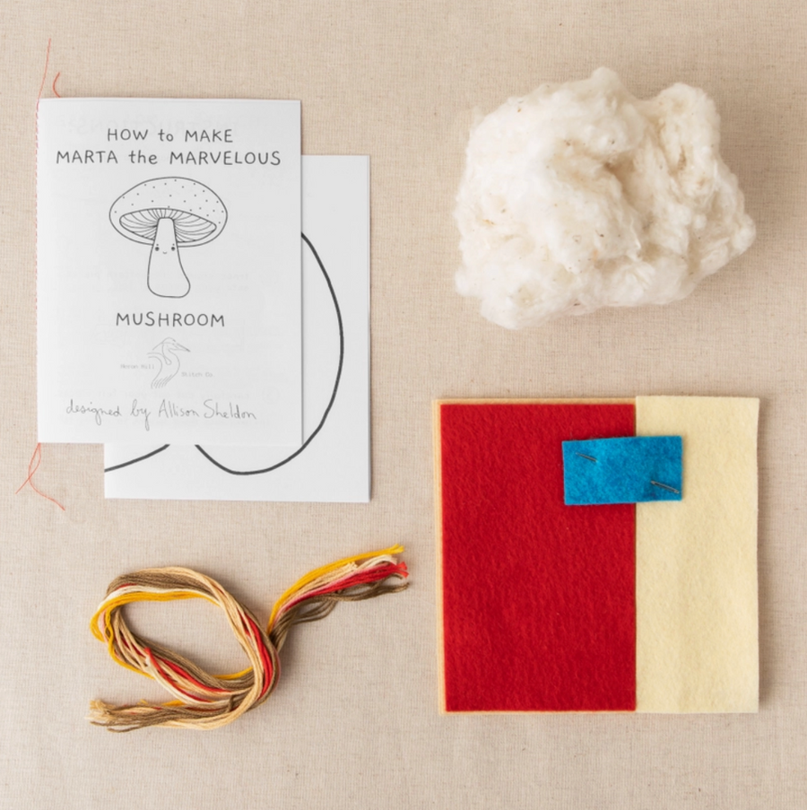 Marta the Marvelous Mushroom - DIY Stitch Kit