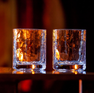 AO Glass Hammered Rocks Glass Vermont Stamp