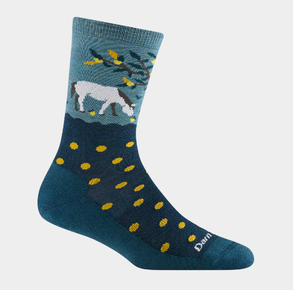 Darn Tough Wild Life Crew Horse Lightweight Socks - Dark Teal