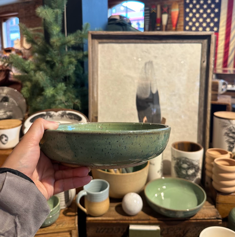 Large Ceramic Pasta Bowl - Sage