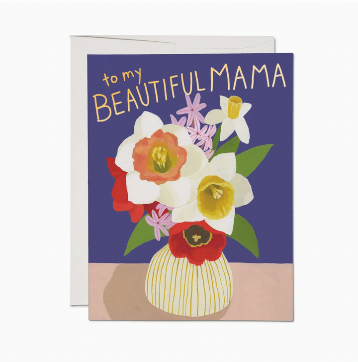 beautiful mama vase card - RC7