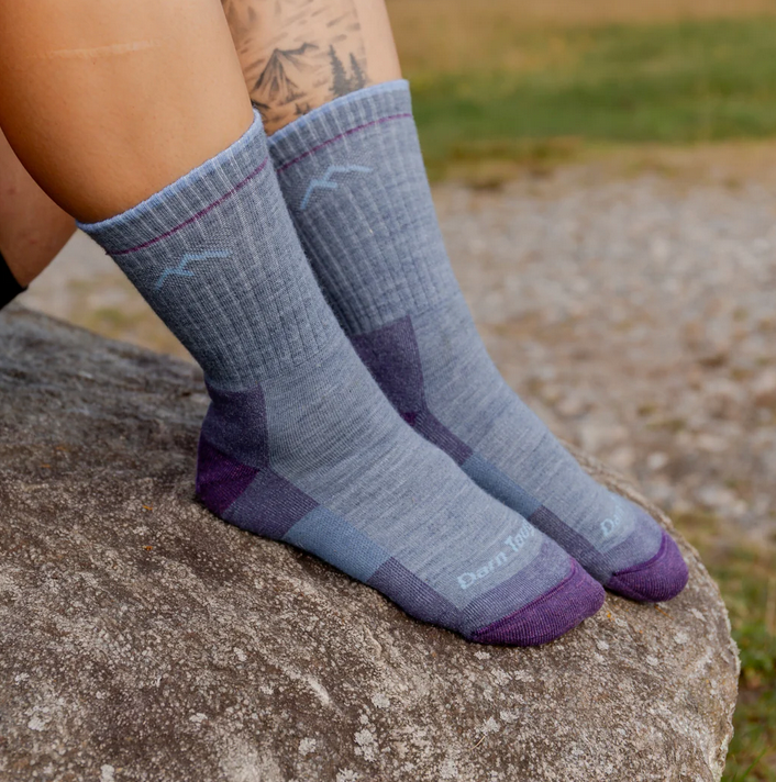 Women's Hiker Micro Crew Midweight Hiking Sock - Light Denim 1903
