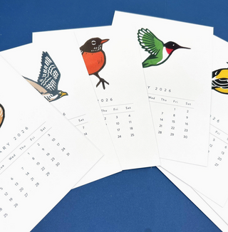 2026 Block Print Desktop Calendar