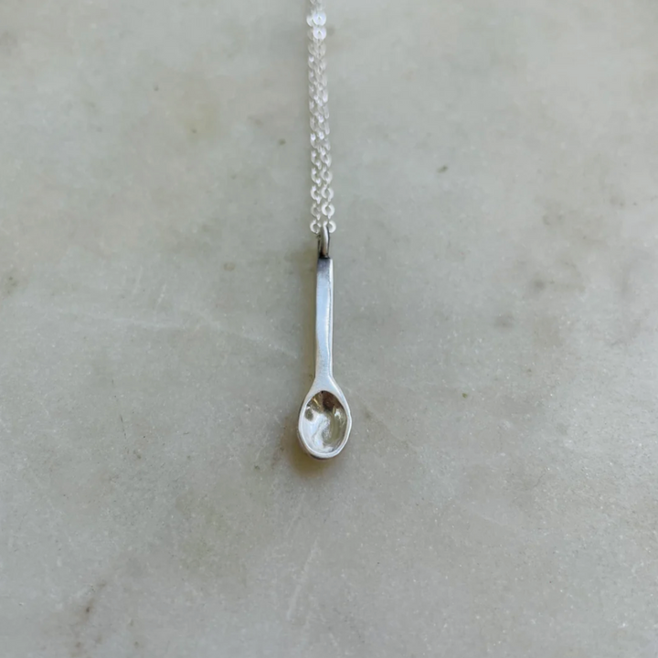 Spoon Pendant Necklace - Sterling Silver 18"