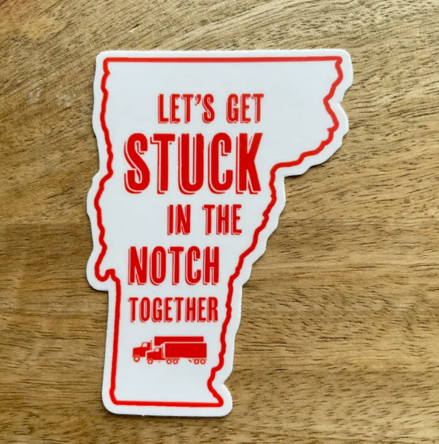 Stuck in the Notch Together Sticker