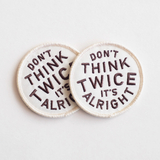 Don't Think Twice Bob Dylan Iron-On Patch