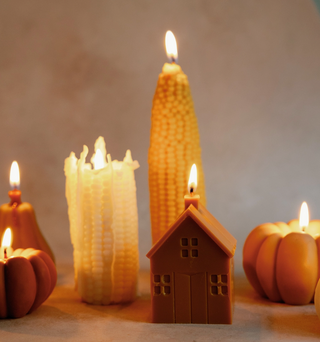 Corn Cob Pillar Candle