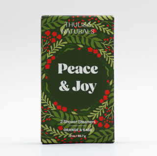 Peace &amp; Joy Holiday Orange + Sage Shower Steamers - 2 Pack