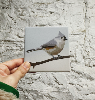 Stone Bird Coaster - Tufted Titmouse