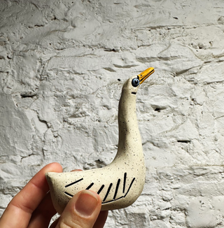 Victory Pottery Ceramic Silly Goose Figurine