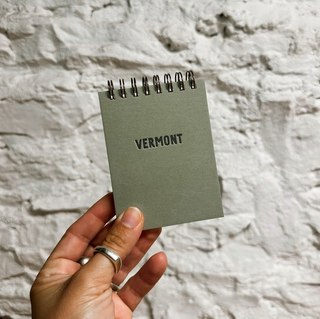 Mini Spiral Bound Jotter Vermont Notebook - Sage Green