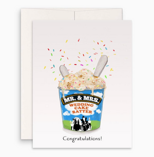 wedding cake batter ice cream card - LS4