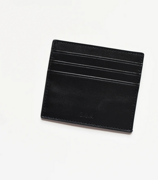 Italian Leather Utility Card Case - Black