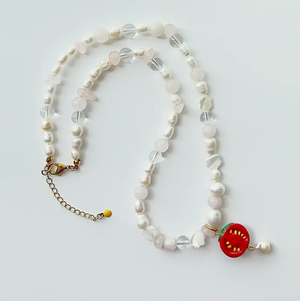 Fancy Tomato Pearl Necklace